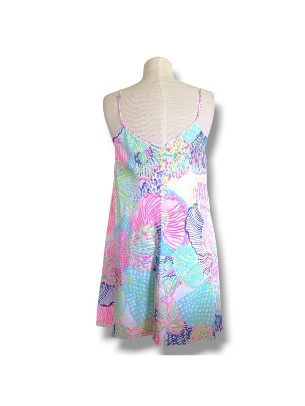 Lilly Pulitzer Clara Silk Slip Dress Small Roar of the Seas Shell Print Preppy - Picture 6 of 8